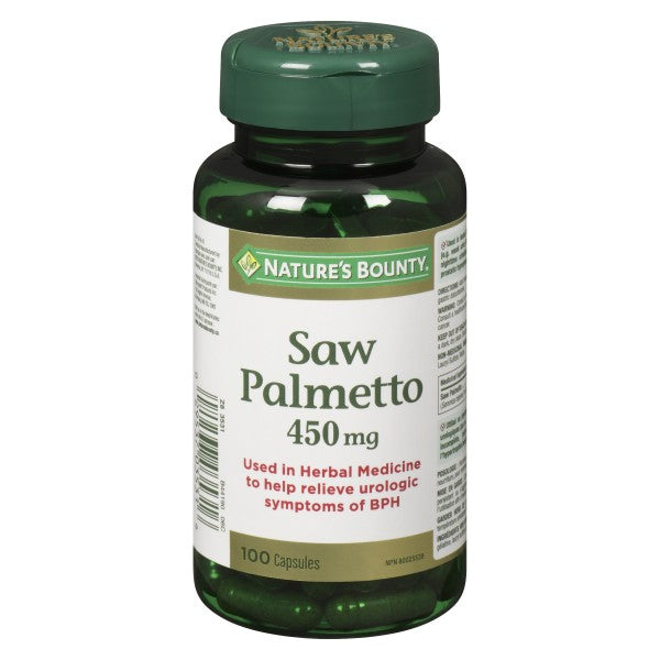 Nature's Bounty Saw Palmetto, 450mg - 100 Capsules