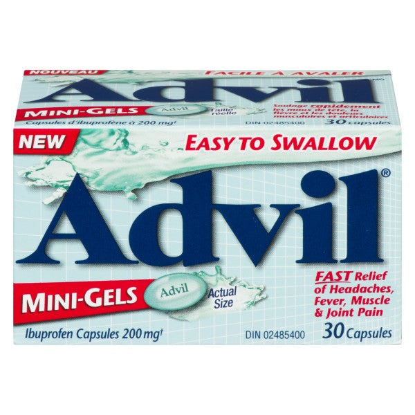 Advil Easy to Swallow Mini-Gels, 30 Capsules