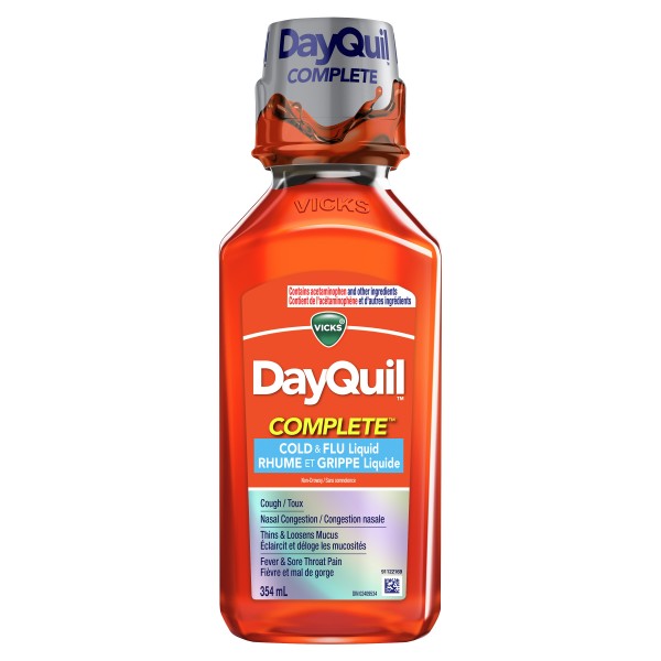 Vicks DayQuil Complete Cold & Flu Liquid, 354 ml