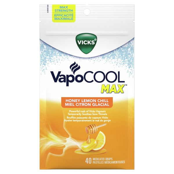 Vicks VapoCOOL Max Drops, Honey Lemon - 40 Drops