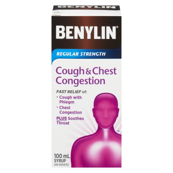 Benylin Cough & Chest Congestion Syrup, Regular Strength - 100ml