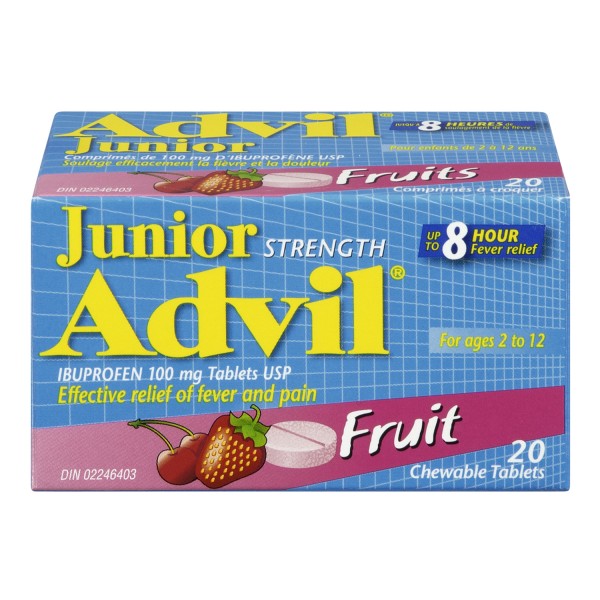 Advil Junior Strength, Fruit - 20 Chewable Tablets