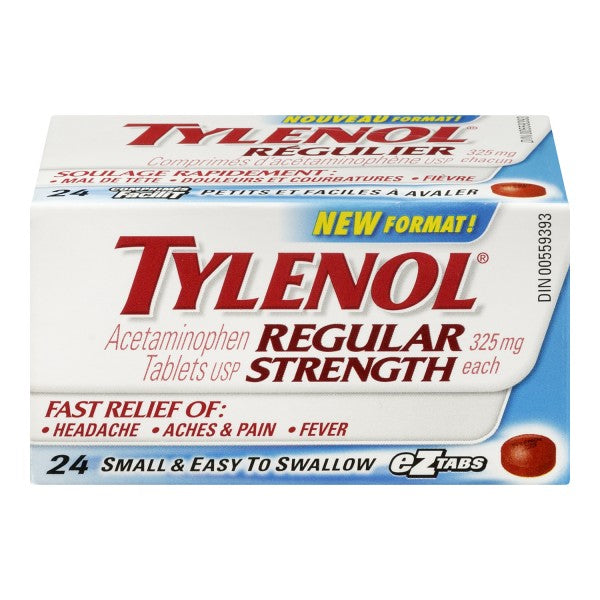 Tylenol Regular Strength, 24 Tablets