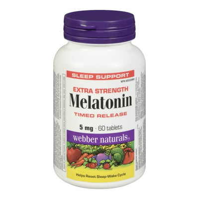 Webber Naturals Sleep Support Extra Strength Melatonin 5mg, 60 Tablets
