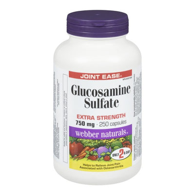 Webber Naturals Glucosamine Sulfate, Extra Strength - 250 Capsules