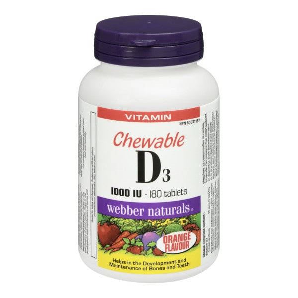 Webber Naturals Vitamin D3 Chewable Tablets