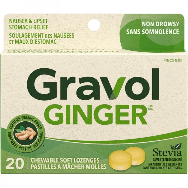 Gravol Ginger, 20 Chewable Soft Lozenges