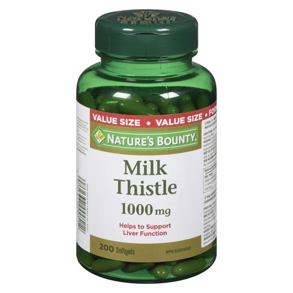 Nature's Bounty Milk Thistle, 1000mg - 200 Softgels