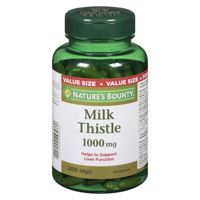 Nature's Bounty Milk Thistle, 1000mg - 200 Softgels