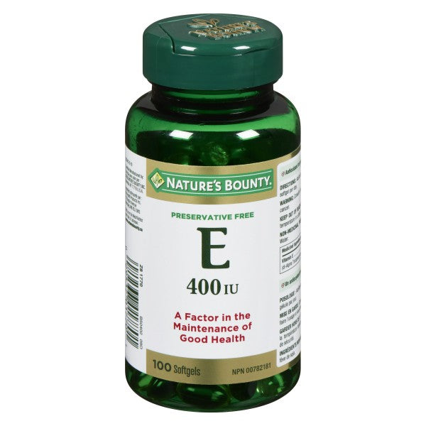 Nature's Bounty Vitamin E, 400IU - 100 Softgels
