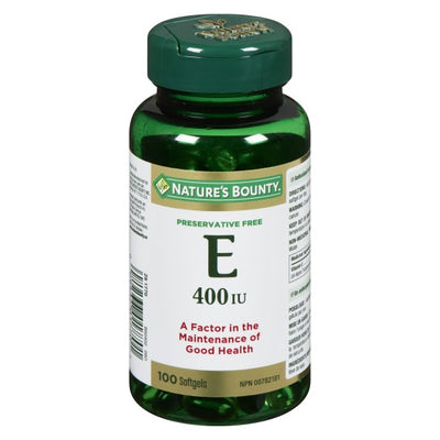 Nature's Bounty Vitamin E, 400IU - 100 Softgels