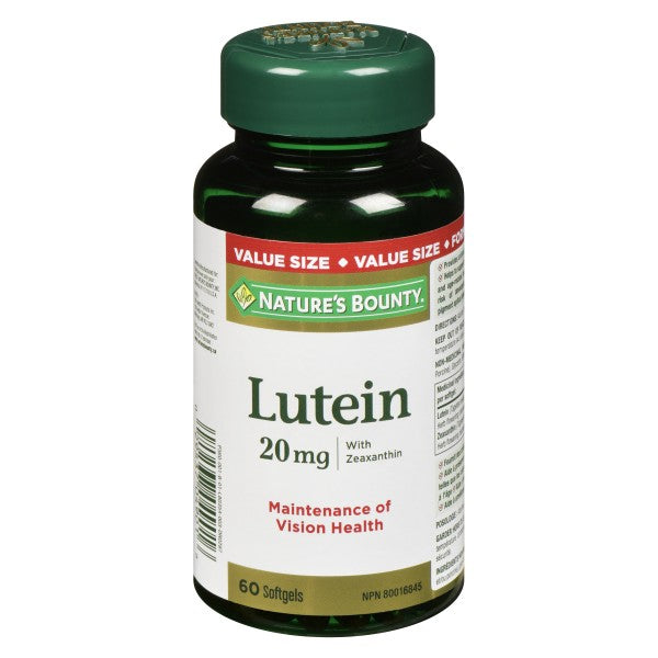 Nature's Bounty Lutein, 20mg - 60 Softgels