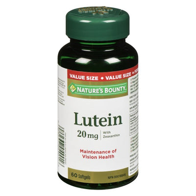Nature's Bounty Lutein, 20mg - 60 Softgels