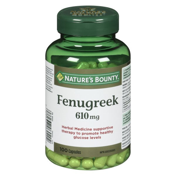 Nature's Bounty Fenugreek, 100 Capsules
