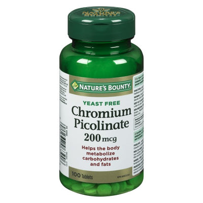 Nature's Bounty Chromium, 200mcg - 100 Tablets