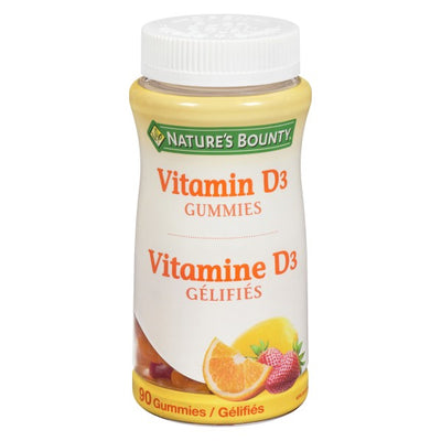 Nature's Bounty Vitamin D, Strawberry, Orange & Lemon - 90 Gummies