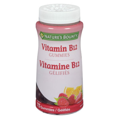 Nature's Bounty Vitamin B-12, Mixed Berry, Orange & Raspberry - 75 Gummies