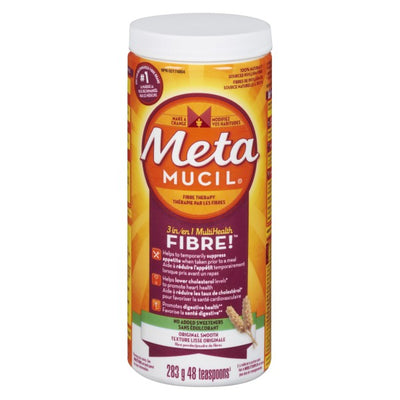 Metamucil 3 in 1 MultiHealth Fibre, Original Smooth Texture Powder Unflavoured - 48 Doses