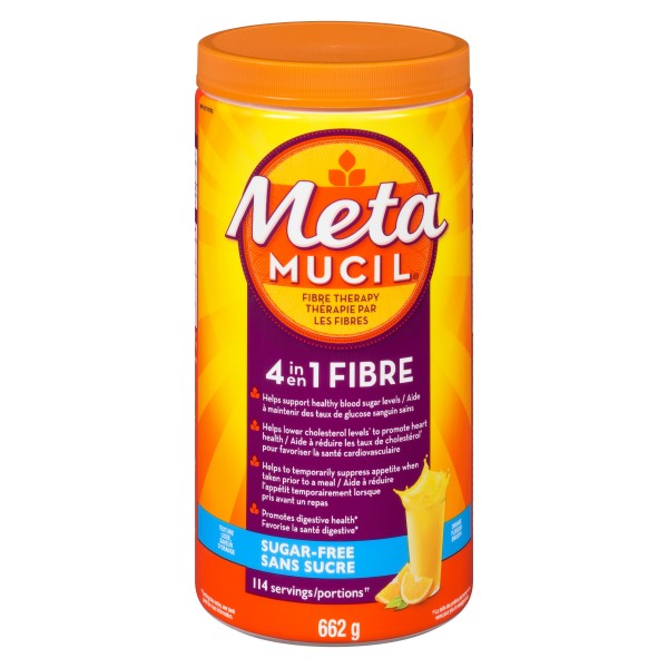 Metamucil MultiHealth Fibre Supplement Powder, Orange Smooth - 114 Doses