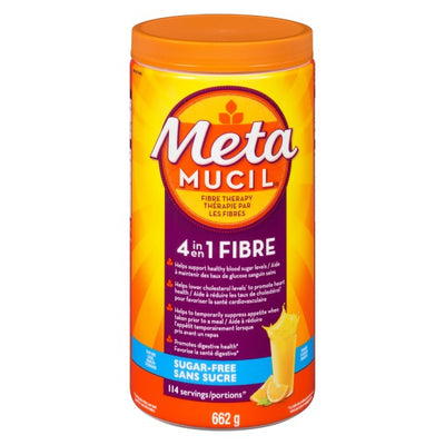 Metamucil MultiHealth Fibre Supplement Powder, Orange Smooth - 114 Doses