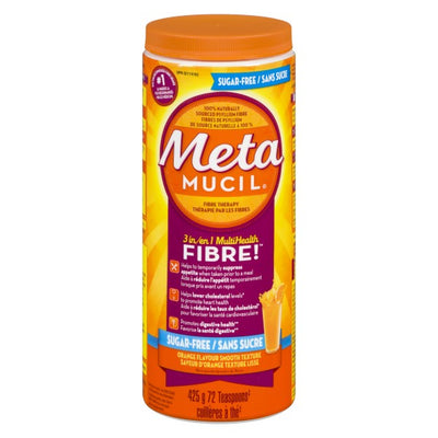 Metamucil 3 in 1 MultiHealth Fibre, Orange Smooth Texture Powder - 72 Doses