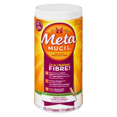 Metamucil 3 in 1 MultiHealth Fibre, Original Smooth Unflavoured - 114 Doses