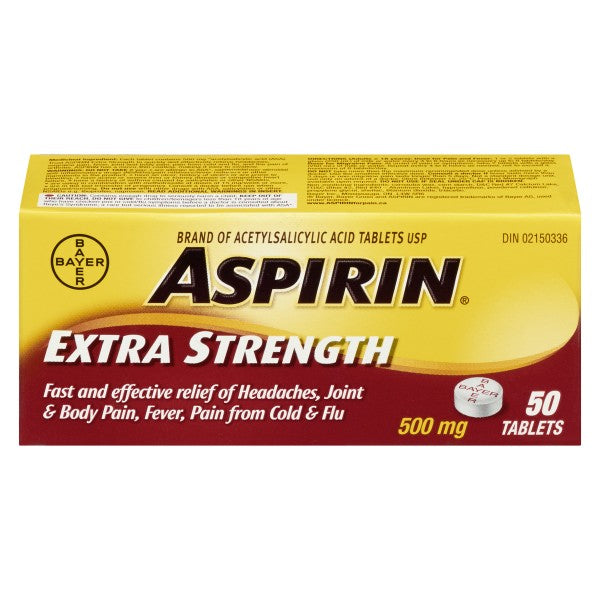 Aspirin Extra Strength, 50 Tablets