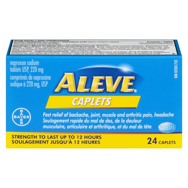 Aleve Naproxen Sodium Tablets, 24 Caplets