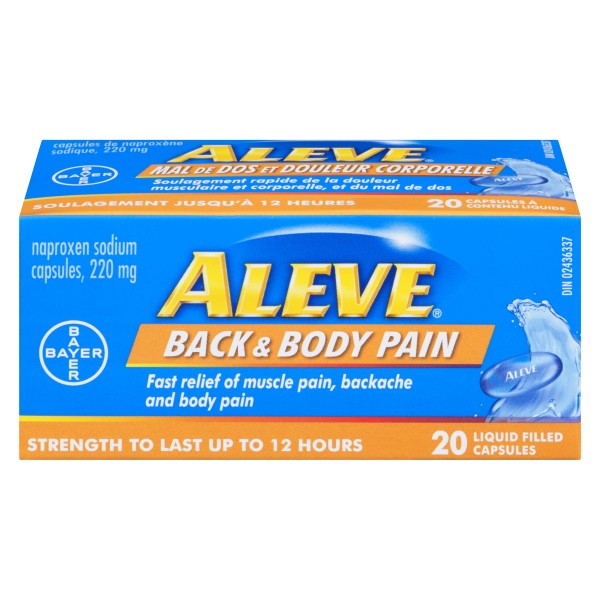 Aleve Back and Body Pain, 20 Liquid Capsules