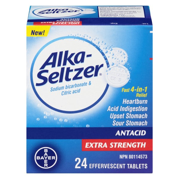 Alka Seltzer Effervescent Extra Strength, 24 Tablets