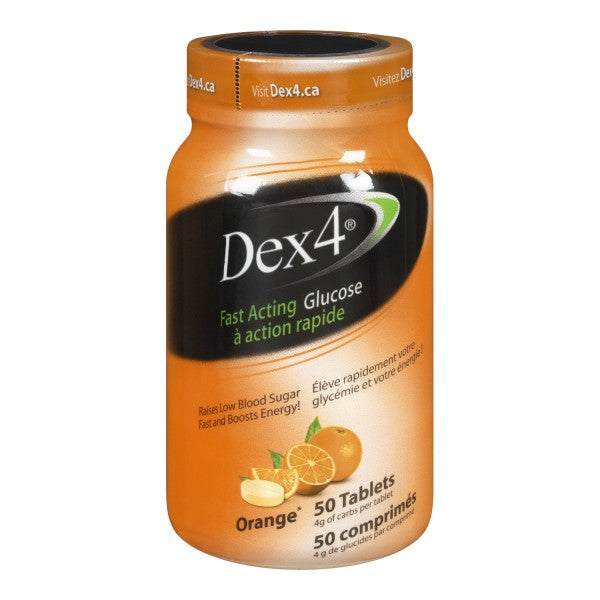 Dex4 Fast Acting Glucose Orange, 50 Chewable Tablets
