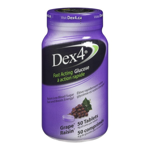 Dex4 Fast Acting Glucose Grape, 50 Chewable Tablets