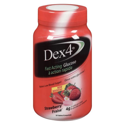 Dex4 Fast Acting Glucose Strawberry, 50 Chewable Tablets