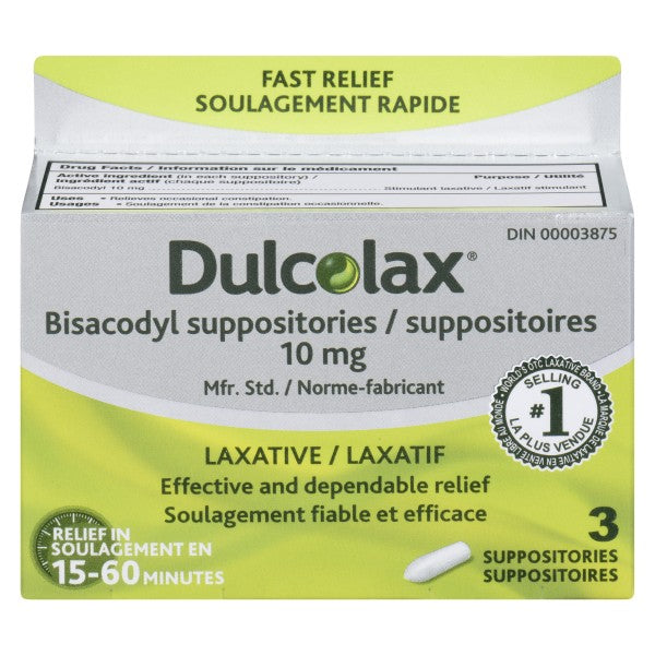 Dulcolax Bisacodyl Suppositories