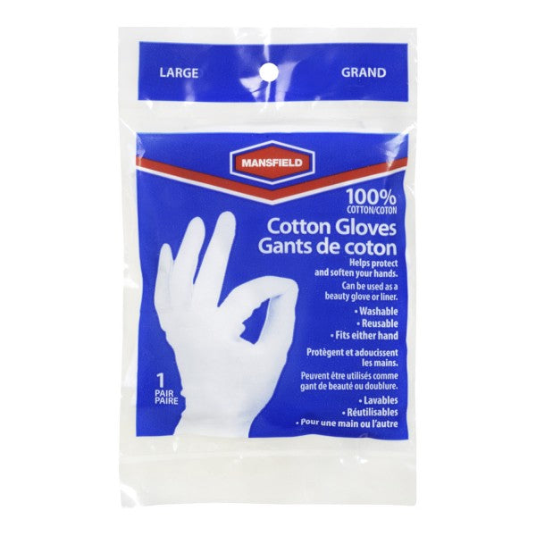 Mansfield 100% Cotton Gloves, Large