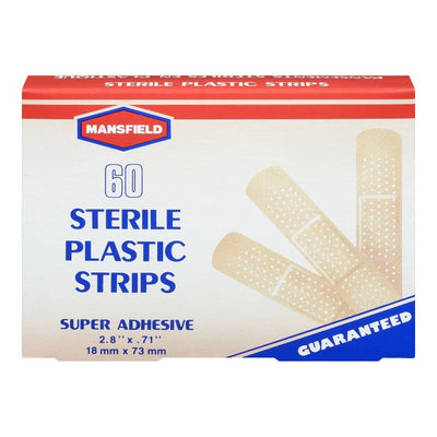 Mansfield Super Adhesive Sterile Plastic Strips, 60 Bandages