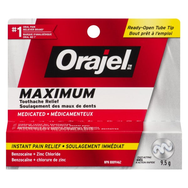 Orajel Maximum Strength Toothache Pain Relief Gel