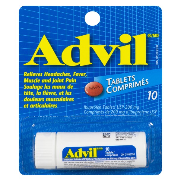 Advil Tablets Pocket Size, 10 Tablets