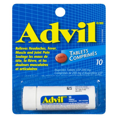 Advil Tablets Pocket Size, 10 Tablets