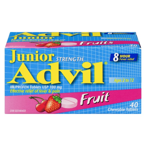 Advil Junior Strength, Fruit - 40 Chewable Tablets