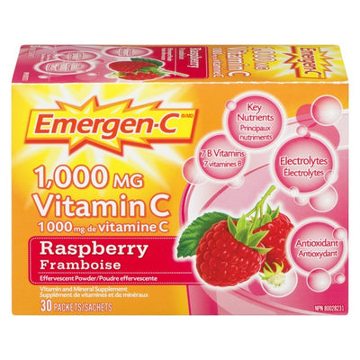 Emergen-C Vitamin & Mineral Supplement Raspberry, 30 Pack