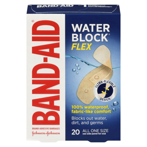 Band-Aid Water Block Flex Adhesive Bandages, 20 All One Size
