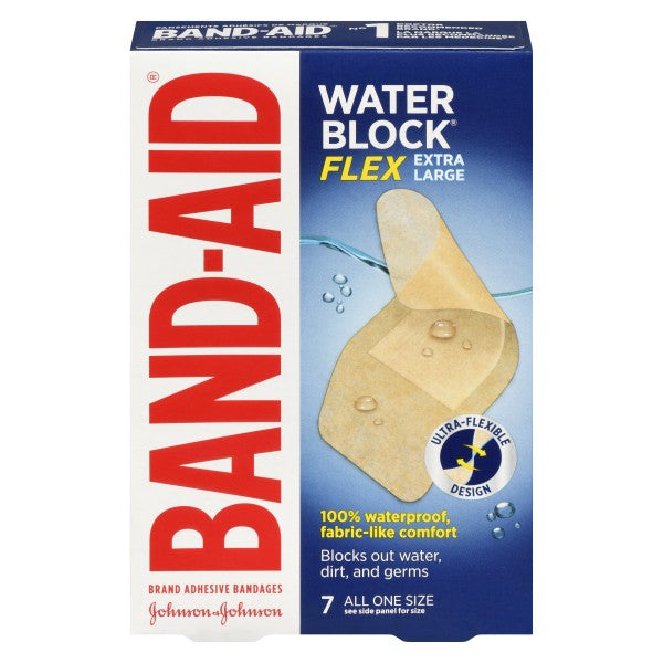 Band-Aid Water Block Flex Adhesive Bandages, 7 Extra Large
