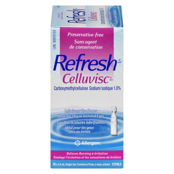 Refresh Celluvisc Lubricant Eye Drops, 30 x 0.4 ml