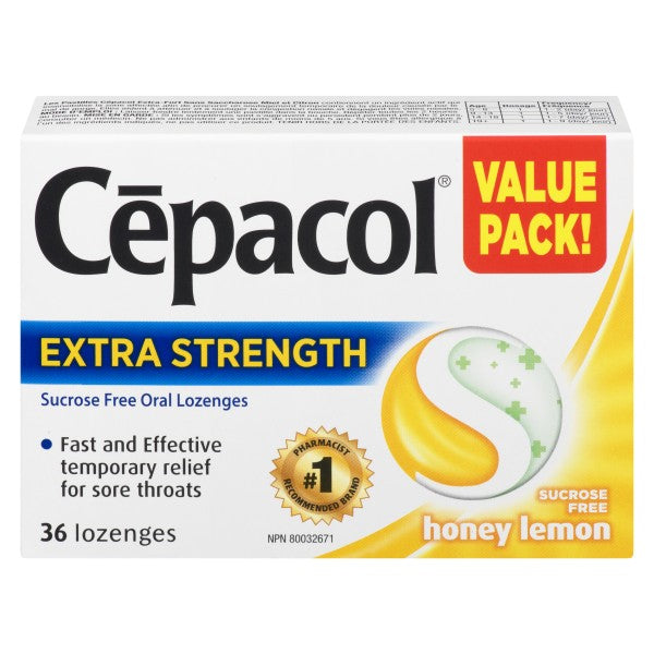 Cepacol Extra Strength Lozenges, Honey Lemon - 36 Lozenges