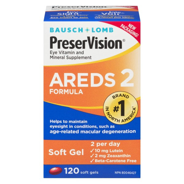 PreserVision AREDS 2 Formula Eye Vitamin & Mineral Supplement, 120 Softgels