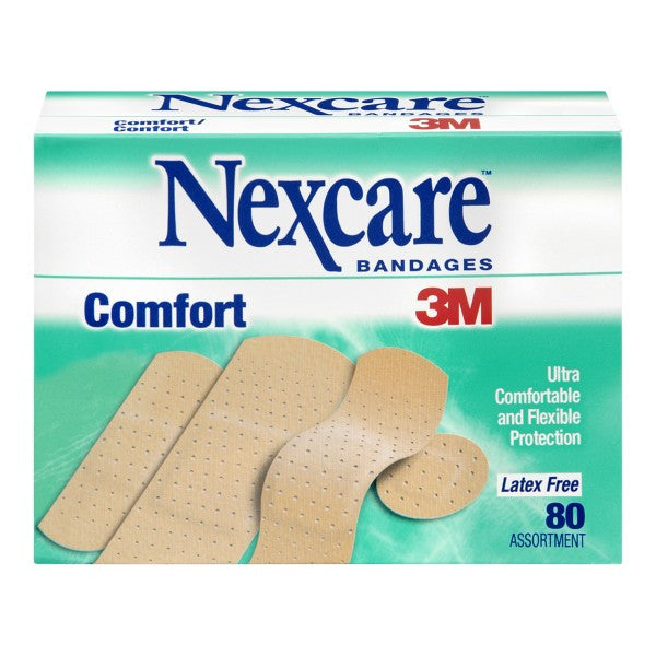 3M Nexcare Ultra Comfort Bandages, 80 Assorted