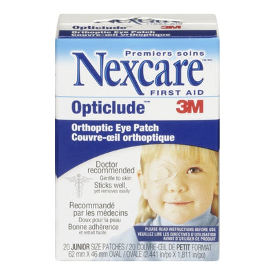 3M Nexcare Opticlude Orthoptic Eye Patch, 20 Junior Size