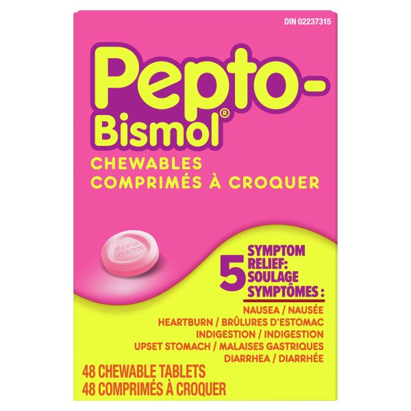 Pepto Bismol Original, 48 Chewable Tablets