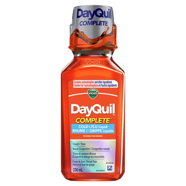 Vicks DayQuil Complete Cold & Flu Liquid, 236 ml